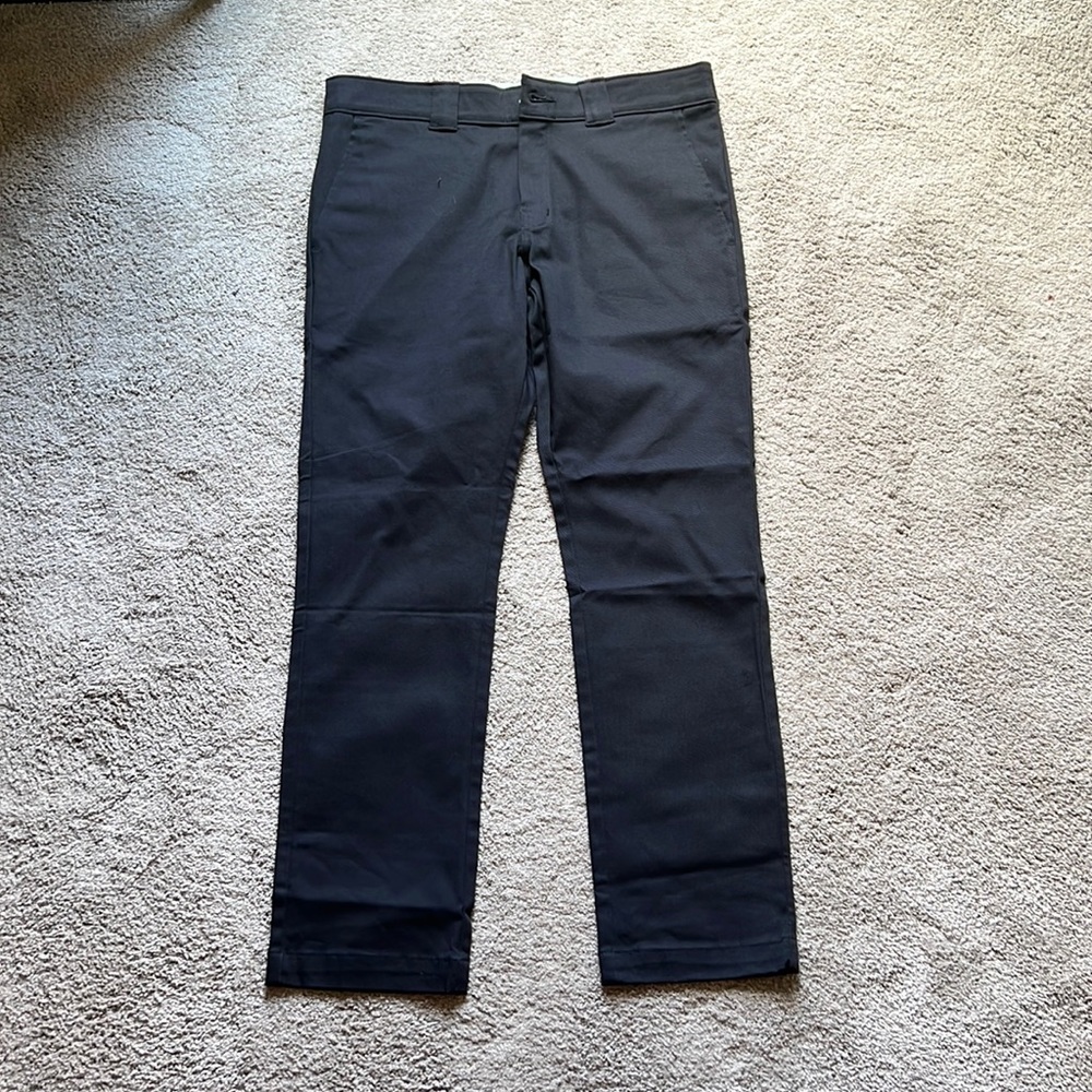 Dickies slim fit black twill work pants